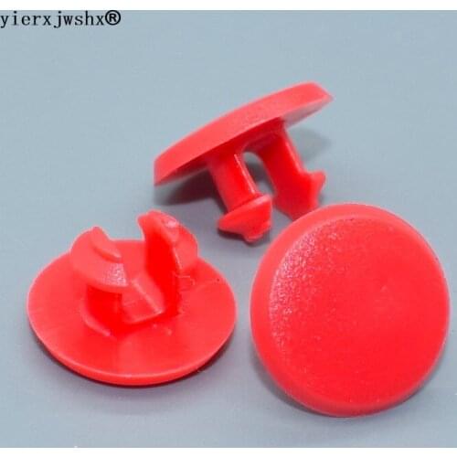 Yierxjwshx 7.2mm Nylon Red Retaining Clip Fasteners Plastic Rivet Retainer automotive clips and plastic fastener