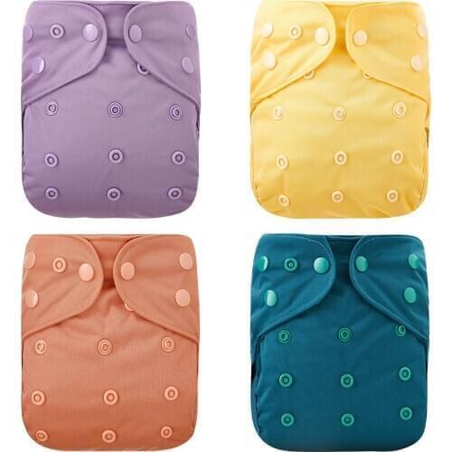 Elinfant 1 Pcs Baby Diaper Cover Fit 3 - 15kg Baby With 1 Pcs Natural Hemp Cotton Diaper Insert Comfortable & Washable,Reusable