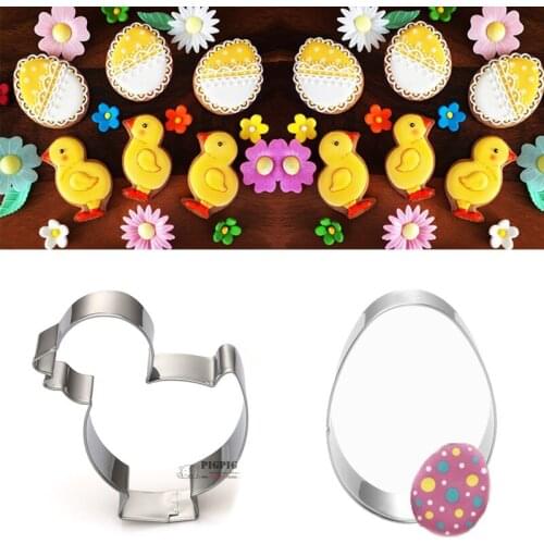 1pcs patisserie reposteria Chick Egg Moldes Metal Cookie Cutter Fondant Cake Decor Tools Chocolate Cupcake Toppers Biscuit Mould