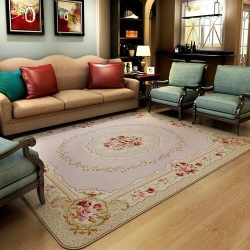 200cm*240cm Romantic Pink Rose Rug For Living Room,Elegant American Country Style Carpet Bedroom,Branded Rug And Mat