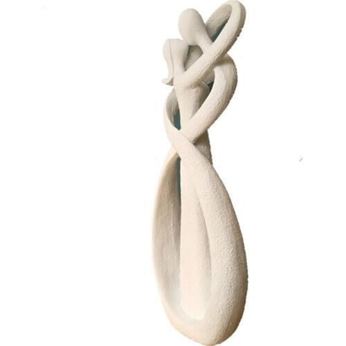 23cm Sandstone Kissing Lover Statue Wedding Decor Gifts Living Room Home Decoration Accessories Anniversary Souvenirs Figurines