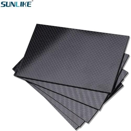 240MM X 240MM Matte Surface 3K Carbon Fiber Sheet Panel Thickness 0.25mm to 6mm For Composite Hardness RC Model