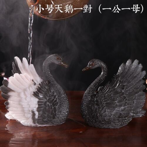 Color Change Swan Shape Tea Pet Accessories Gifts Home Crafts Decoration Dropping Shipping