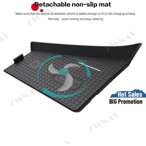 QI car Infrared wireless charger For Audi Q7 2016 2017 2018 Infrared Fast Wireless Charging Car Phone Holder for iphone/Samsung