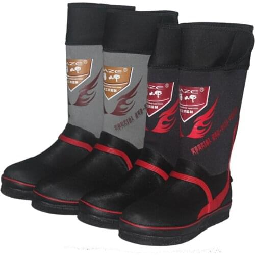 Fly Fishing Shoes Aqua Rock Fishing Wading Waterproof Elastic Rubber Shoes Felt Sole High Boots No-slip Hiking and Hunting Shoes