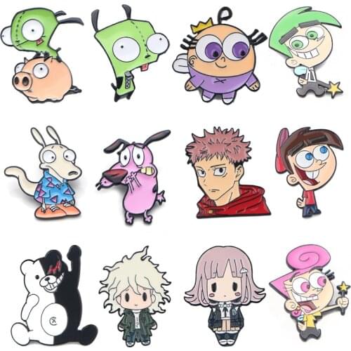 DZ412 Cartoon Anime Figures Enamel Pins Badge Brooch Backpack Bag Collar Lapel Decoration Jewelry Kids Gifts Wholesale