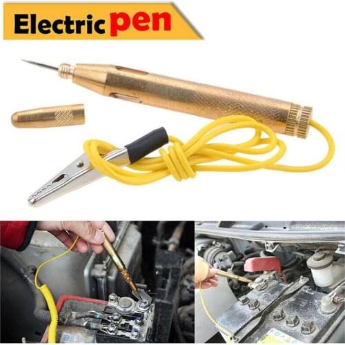 Diagnostic Tools 6V 12V 24V Copper Auto Car Light Circuit Pen Tester Detector Voltage Probe Test Light System Test Lamp U1G7