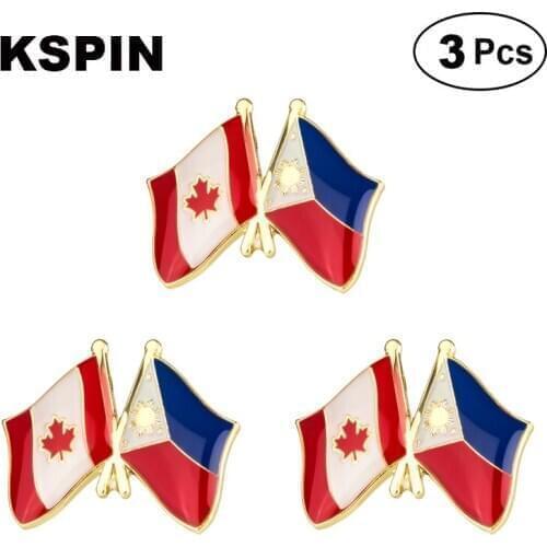 Canada and Philippines Badge Lapel Pin Brooches Pins Flag badge Brooch Badges