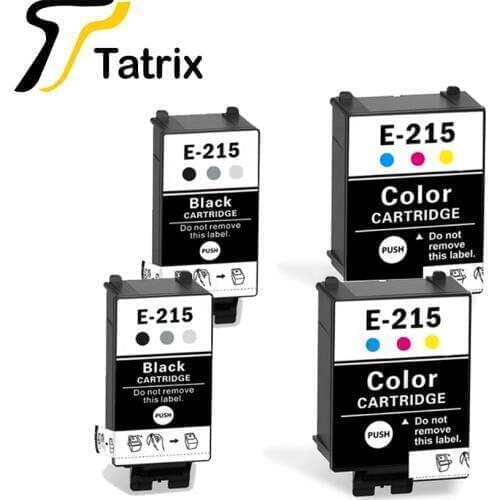 Tatrix For Epson E-215 T215 BK T215 CL Compatible Ink Cartridges For Epson Workforce WF-100 / WF100 printer