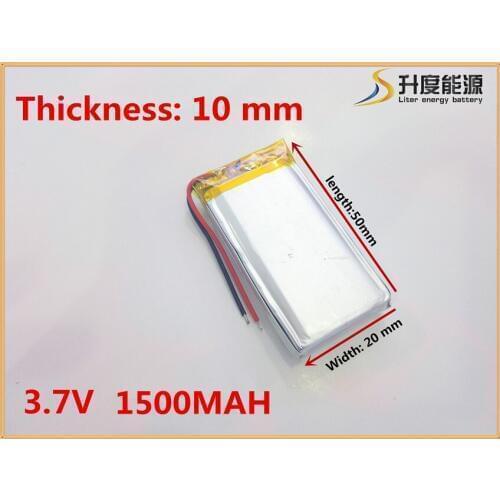 Li-po 1500mah lithium-ion polymer battery 3.7V 102050 KTV household battery wired microphone amplifier audio computer microphone