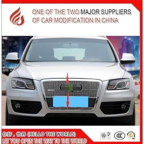 Stainless steel modification car front grille racing grills grill cover trim for Q5 2010 2011 2012 2013 2014