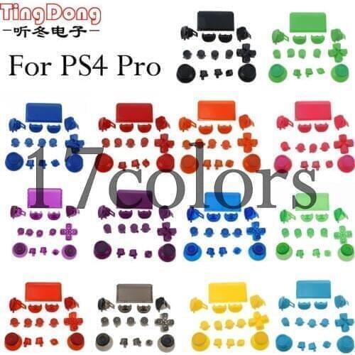 Ting Dong L1 R1 L2 R2 Buttons for PS4 Pro controller Thumbstick cap Buttons Kit for PS4 4.0 JDS 040 JDM 040 Controller Repair