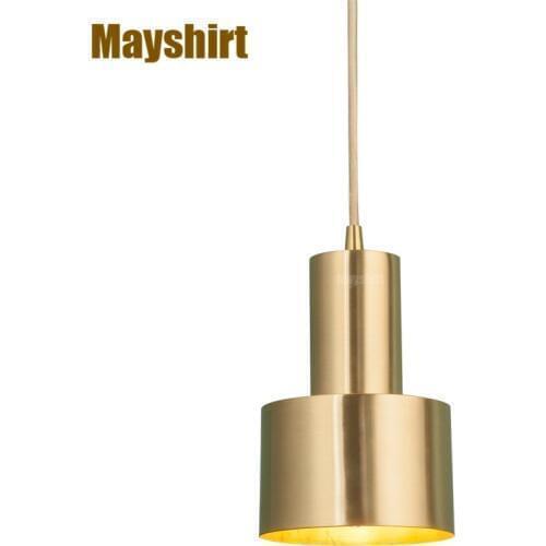 Nordic Copper Pendant Lights Bar Loft Industrial Decor Dining Room Kitchen Hanging Lamp Modern Led Stair Indoor Light Fixtures