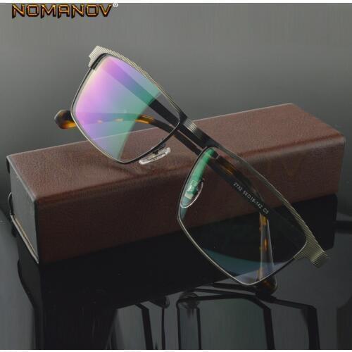 Custom Made Optical Prescription Glasses Photochromic Classic Large Titanium Alloy Full-rim Frame Myopia Short Sight Reading