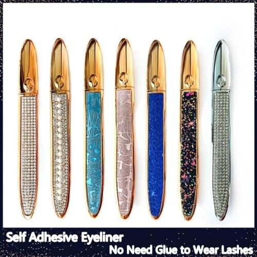 Wholesale 20/50/100 pcs Waterproof Self Adhesive Eyeliner for False Eyelashes No Need Glue to Wear Lashes Liquid in bulk