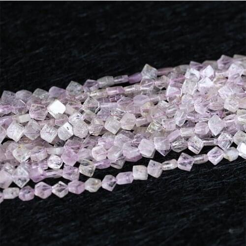 Wholesale Natural Genuine Purple Pink Kunzite Spodumene Diamond shape Loose Beads Fit Jewelry DIY Necklace 15" 05328