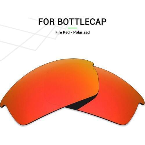 Mryok POLARIZED Replacement Lenses for Oakley Bottlecap Sunglasses Fire Red