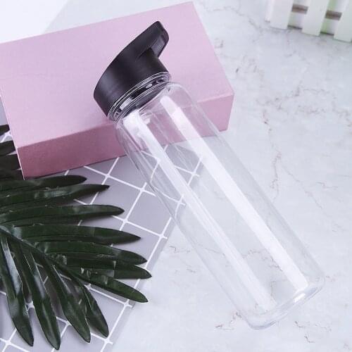 Transparent Sports Water Bottle 750ml Gym Travel Clear BPA Free Leakproof Drinking Bottles BPA Free Wide Neck Easy To Clean