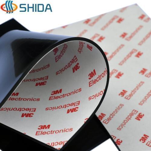 10 cm x 2 mm x 1 m White Black 3M Self Adhesive Anti Slip Silicone Rubber Bumper Damper Shock Absorber Feet Pads for Furniture