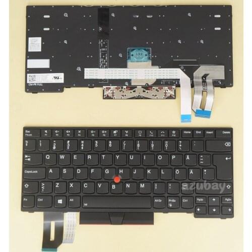 Swedish Finnish Keyboard for Lenovo Thinkpad T14 Gen 1, P14s Gen 1, 5N20V44213 5N20V44069 5N20V43925 5N20V43781, Backlit, Black
