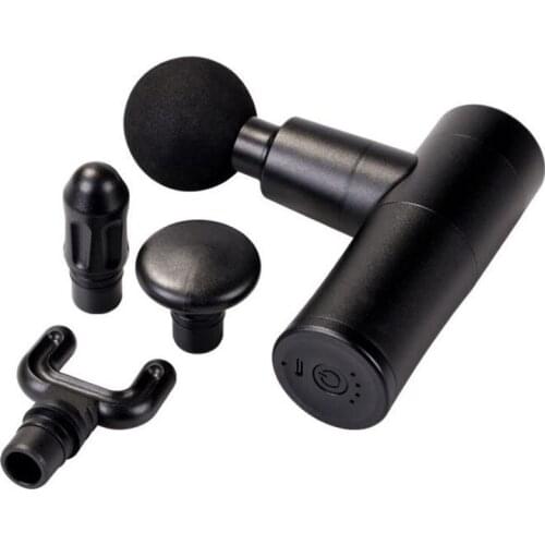 Sport Massage Gun 4 Heads Deep Tissue Black 2600rpm 4 Models Electric Mini Muscle Relax Tools