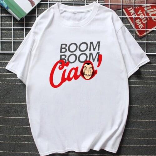 TV House of Paper Money Heist La Casa De Papel Mens T Shirts Male Summer Vogue Vintage Short-sleev 2021 Hot Sale Streetwear Tee