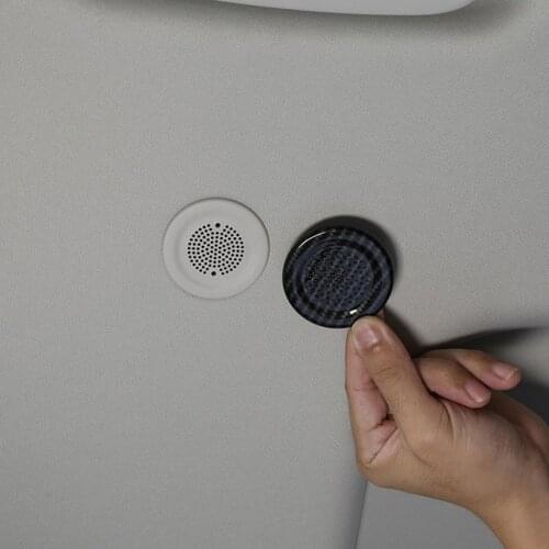 Carbon Fiber ABS For Land Rover Defender 110 130 2020 2021 Car Roof Microphone Decoration Cover Trim Sticker Accessories