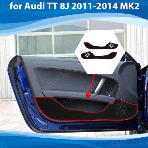 Protective Mat Side edge cover Door Inside Guard Car Door Anti Kick Pad Sticker for Audi TT 8J 2011-2014 MK2 Accessories