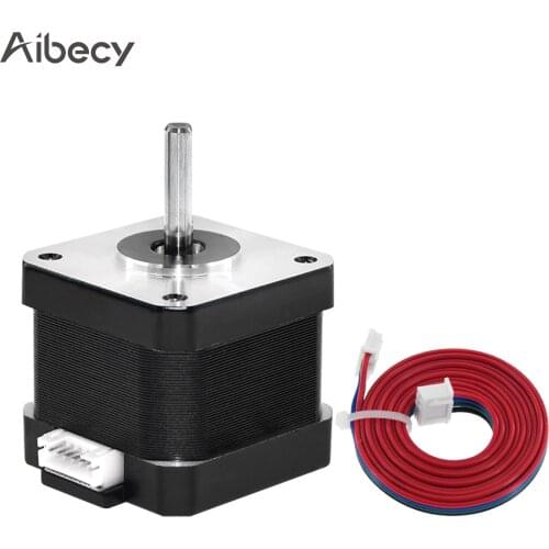 Aibecy 1/5 pcs 42 Stepper Motor 2 Phase 1.8 Degree Step Angle 1.5A 17HS4401S Stepping Motor with 1m Cable for 3D Printer and CNC