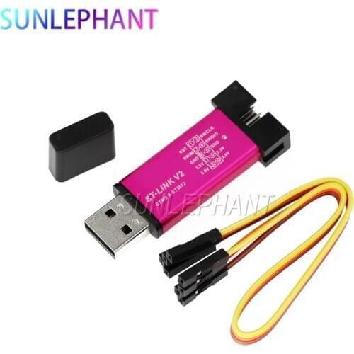 1PCS ST-LINK V2 Stlink V2 Mini STM8 STM32 Simulator Download Programmer Programming With Cover A41 Random Colors