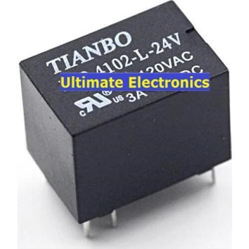 10pcs HJR-4102-L-24V 24VDC 6-pin circuit board electromagnetic relay components