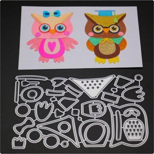 1736 Owls Die Cut Scrapbook Metal Cutting Dies For Scrapbooking Stencils DIY Album Cards Decoration Embossing Folder Die Cuts