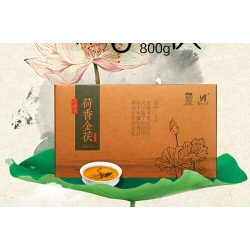 2014 Hunan,China Anhua Lotus Fragrant Jinfu Dark Tea 800g Brick Tea for Eliminate Fatigue Reduce Fat Lose Weight Exquisite Boxed