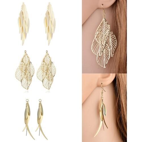 2020New 60Pcs Alloy wild multi-layered leaves button for DIY Jewelry earring or necklace Pendants accessories EG107-EG109