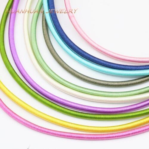 4PCS Statement Necklace 3mm Round Rope Chains Punk Gothic Necklaces For Women Accessories Wholesale Choker Jewelry 18inch B3395