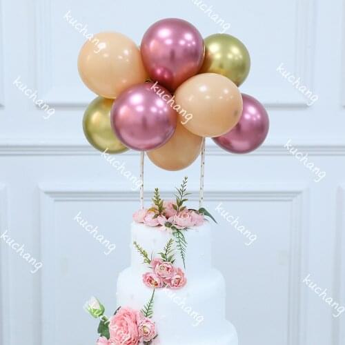 5inch Balloon Cake Topper Latex Confetti Balloons Birthday Party Decorations Kids Baby Shower Boy Wedding Decoration Globos