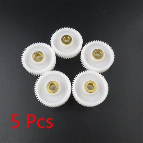 5Pcs Meat Grinder Parts Gear Plastic Copper Gear Diameter 45MM/17.6MM Teeth 54/16 New Unused Free Shipping