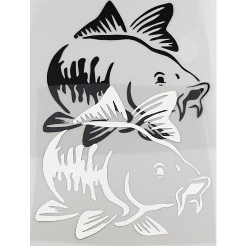 Car Styling Vinyl Tape Decal Sports Go Fishing Carp Fish Auto Window Body Tail Sticker