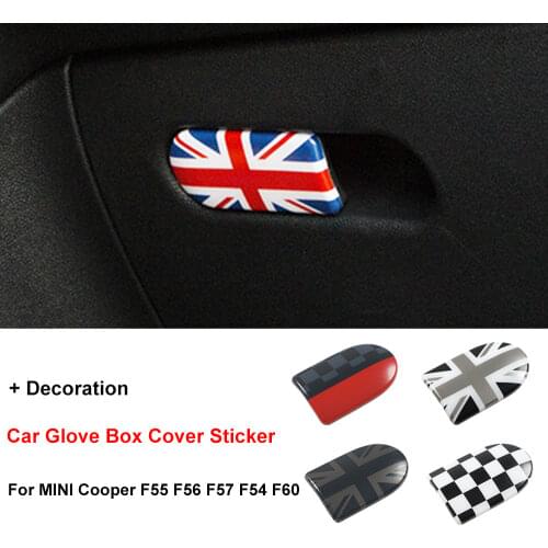 Union Jack Car Glove Box Handle Decorative Storage Box Cover For MINI Clubman F54 Countryman F60 Auto-styling Accessories