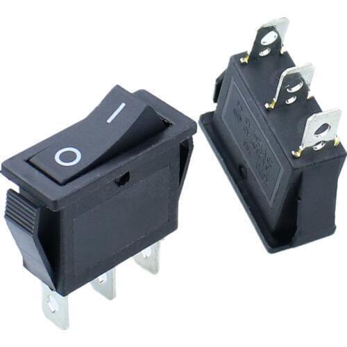 5PCS Illuminated Large On-Off Rocker Switch DPST - BLACK 20A 125VAC 16A 250VAC KCD3