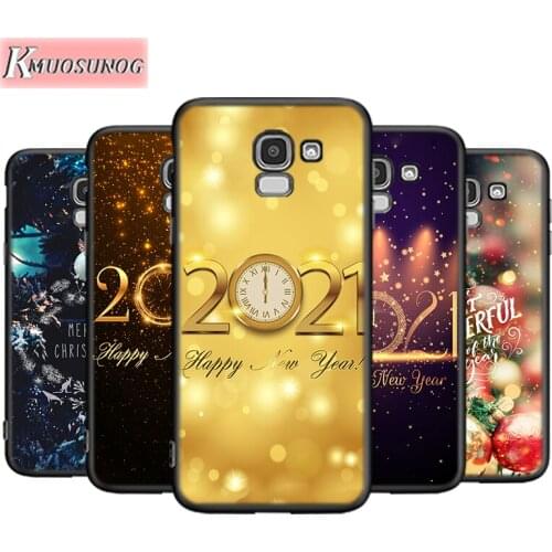 Christmas happy New Year For Samsung Galaxy J8 J7 J6 J5 J4 J3 J2 Core Duo Prime Plus Star 2016 2017 2018 Soft Phone Case