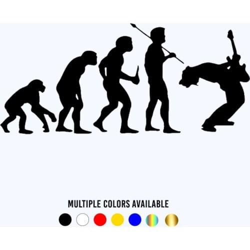 CK20339# Die-Cut Vinyl Decal Evolution of Rock Music Car Sticker Waterproof Auto Decors on Car Body