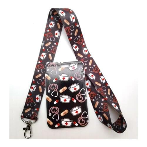 1 Pcs Doctors Nurse Lanyard Key Chains Card Holders Bank Card Neck Strap Card Bus ID Holders