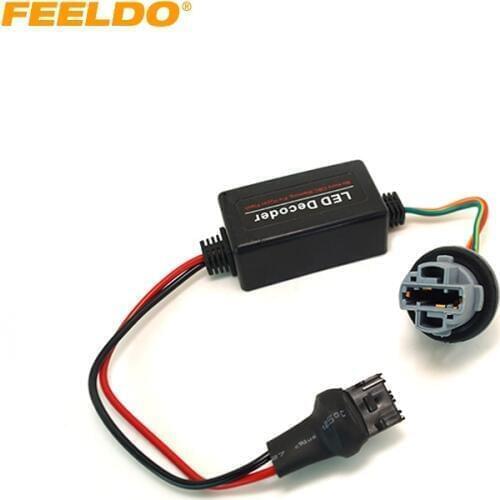 FEELDO 1PC DC12V T20 7440 LED Light Warning Canceller Decoder Load Resistor NO-OBD Error NO Hyper Flash Adapter #MX2270