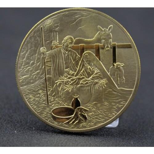 New Jesus Christ religion Commemorative Coin Collection Gift Souvenir Gold Plated Coins Art Metal