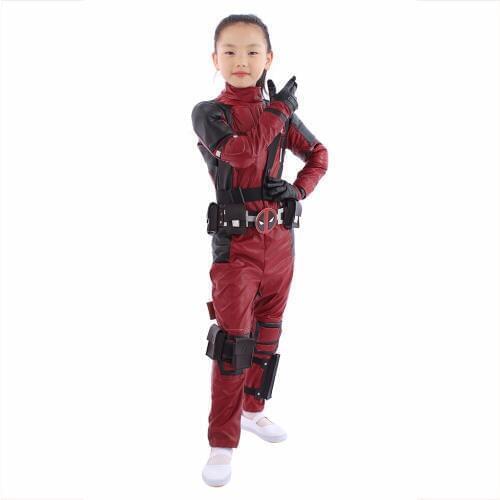 Superhero Cosplay Costume for KIDS BOYS GIRLS red jumpsuit superhero cosplay costume custom made outfit
