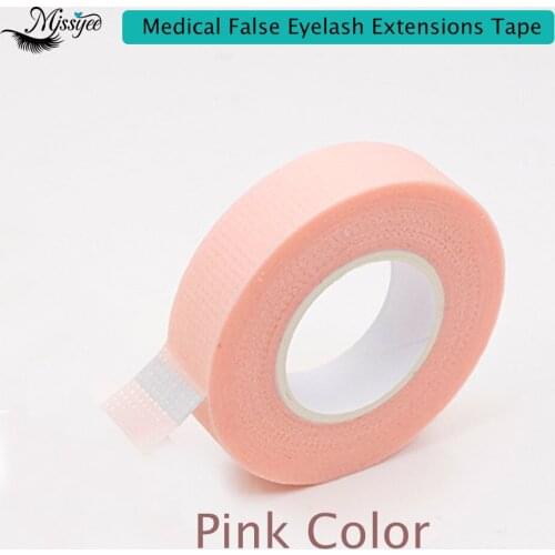 5 Pcs Pink Color Micropore Surgical Tape False Eyelash Extension Apprication Medical Breathable Microporous Non-woven Tape