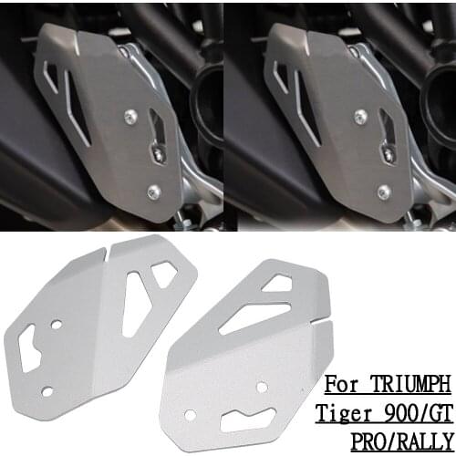 CNC Aluminum alloy Motorcycle FootPeg Footrest Rear set Heel Plates Guard Protector For TRIUMPH Tiger 900 GT PRO RALLY TIGER900