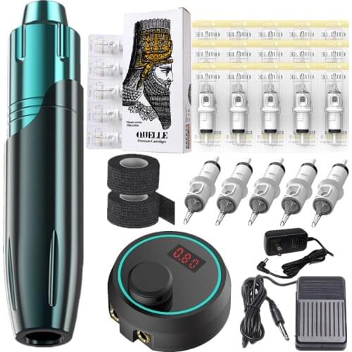Professional Tattoo Machine Kits Permanent Beauty Makeup Eyeliner Tools Set Rotary Tattoo Pen Body Art Accessories Tattoo Supply