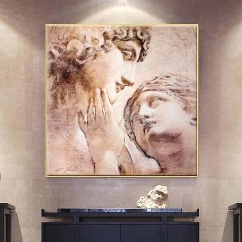 Wall Art Decoration Canvas Painting Modern Abstract Graffiti David and Venus Sculpture Pictures Printed Poster for Living Room